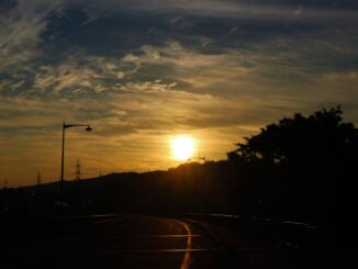 越後川口インターで高速を下りる